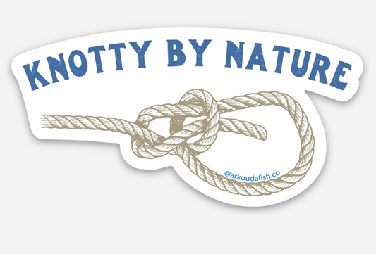 Knotty by Nature - Waterproof Sticker - Nautical - Knots - Fishermen - Rope - Bowline